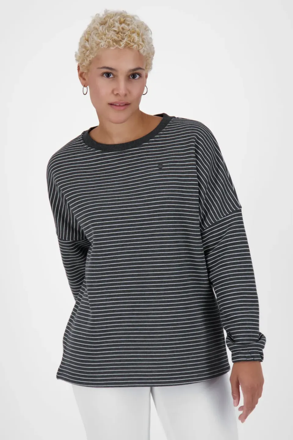 Alife & Kickin DeniseAK Z Sweat Damen Schwarz Streifen