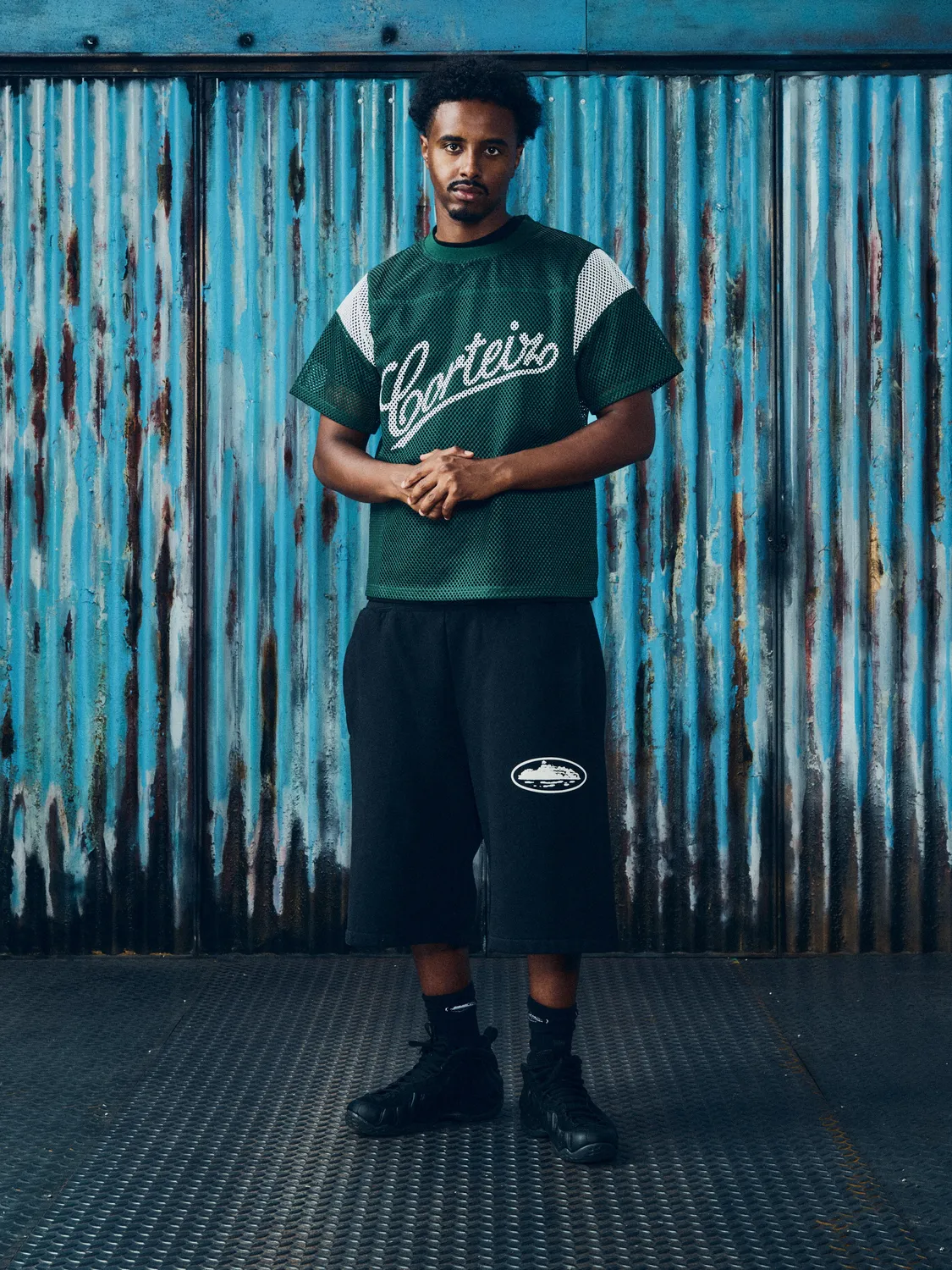 Corteiz Open Mesh Panel Jersey forest green 18