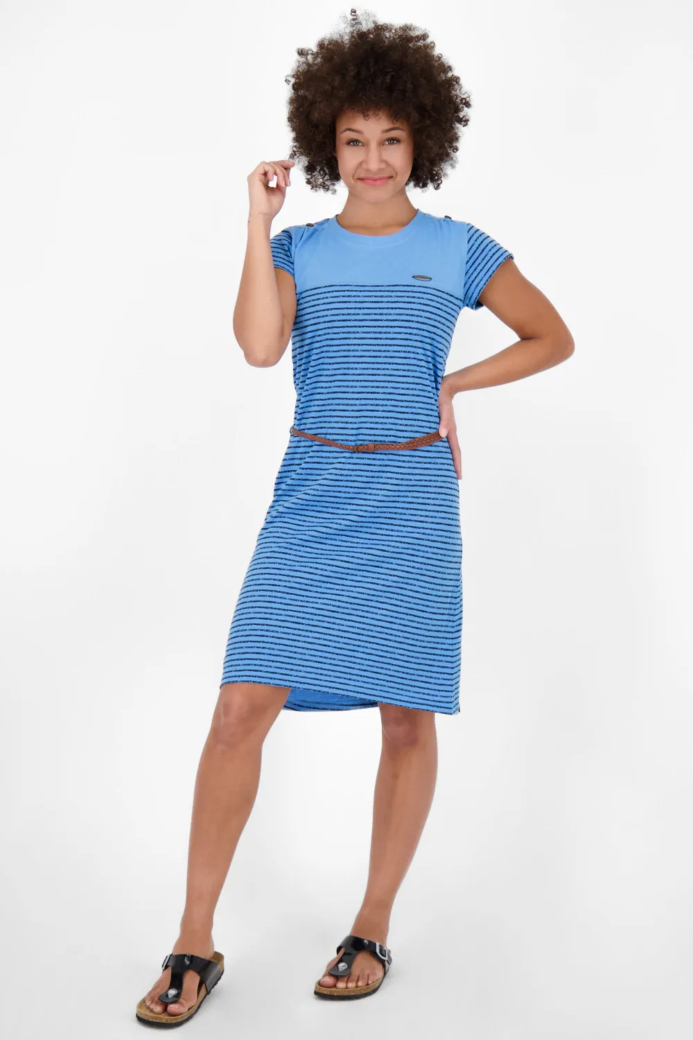 Alife & Kickin LeoniceAK Z Shirt Dress Blau gestreift