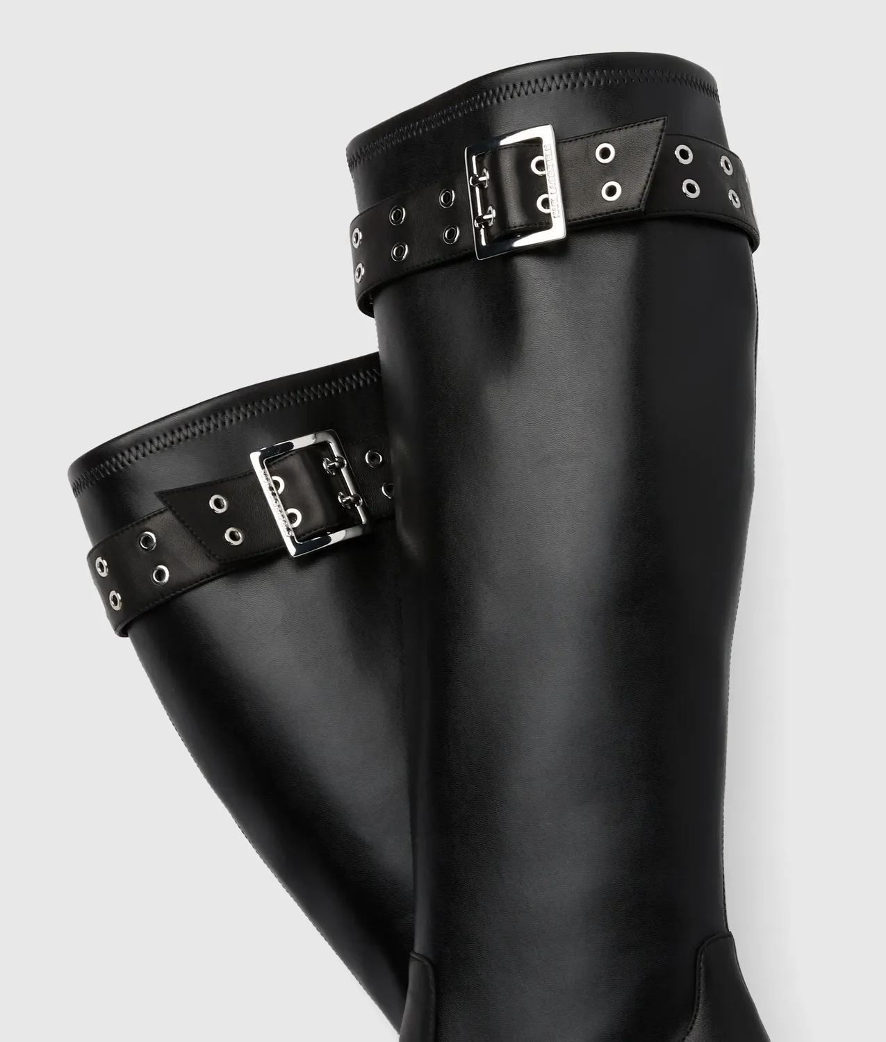 Karl Lagerfeld Kati Kniehohe Stiefel Leder Schnalle