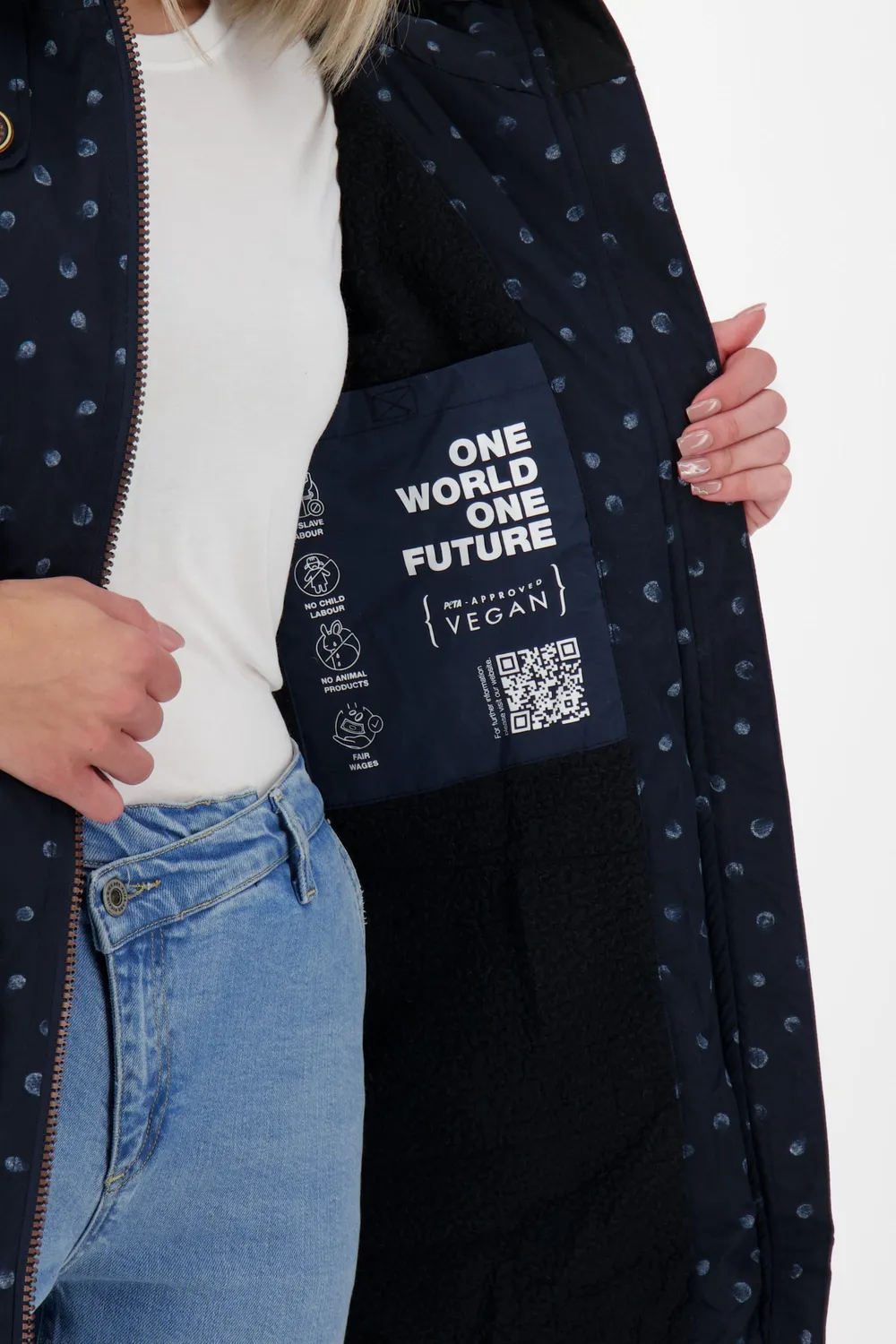 Alife & Kickin CharlotteAK B Parka Dunkelblau gefüttert