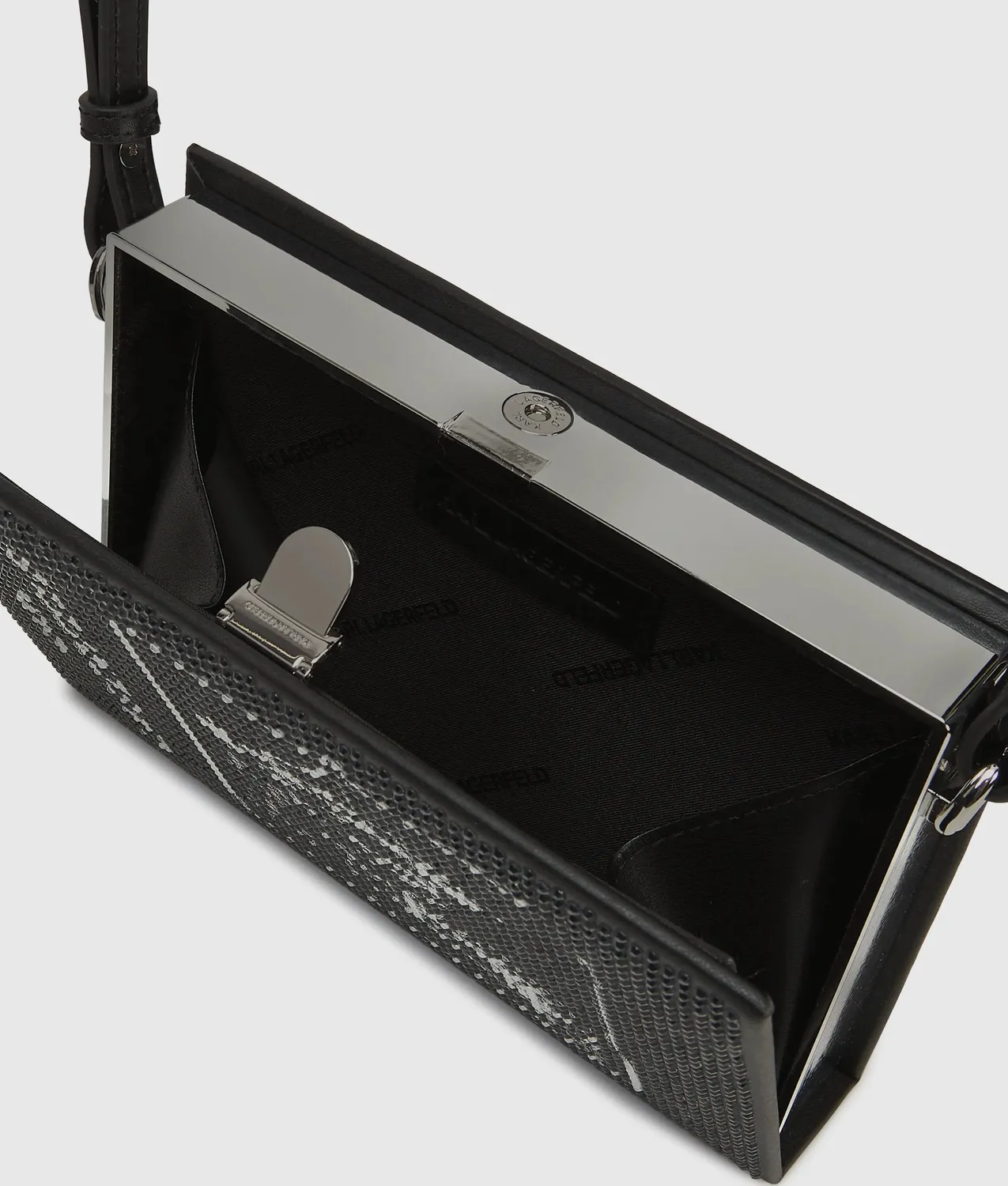 Karl Lagerfeld K/Soiree Book Minaudière Clutch Strass