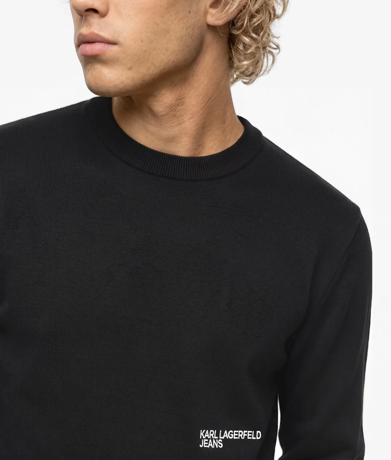 Karl Lagerfeld KL Jeans Langarmshirt Herren Nähte Baumwolle