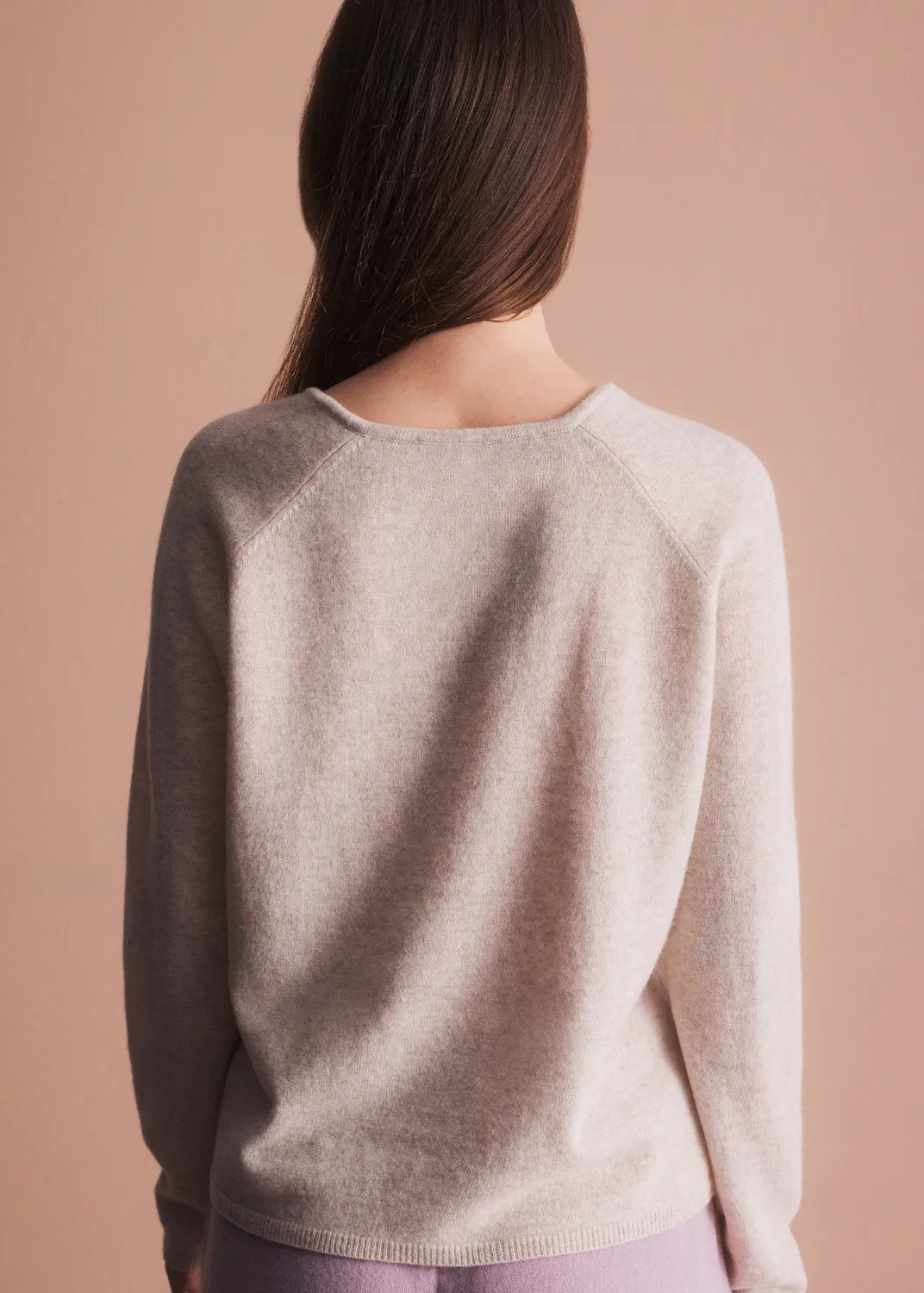 Senatex Pullover Bindeband Rundhals Moss Merinowolle