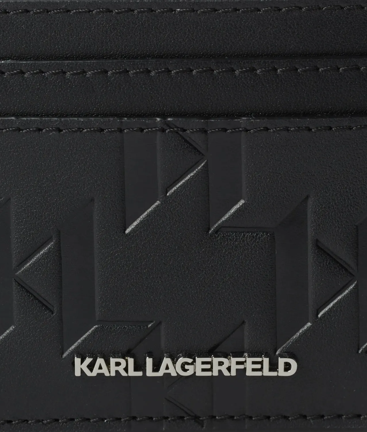 Karl Lagerfeld K/Loom Kartenetui Leder Monogramm
