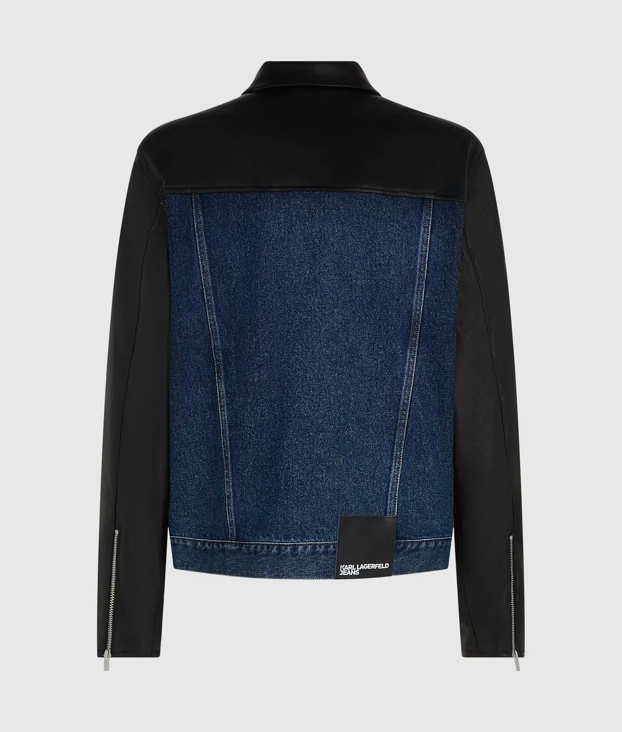 Karl Lagerfeld KL Jeans Kunstleder Jeansjacke Herren