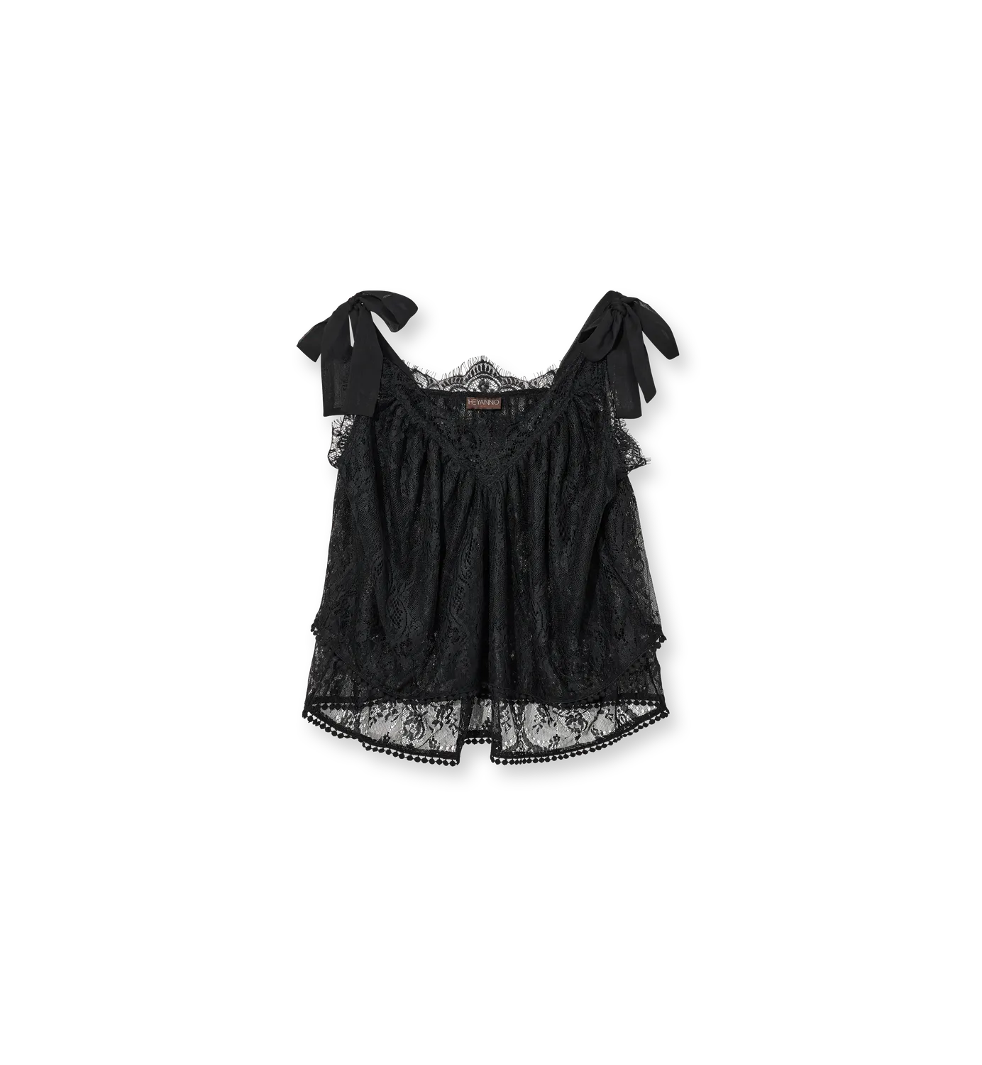 Mos Mosh Bare Lace Top Schwarz Spitze