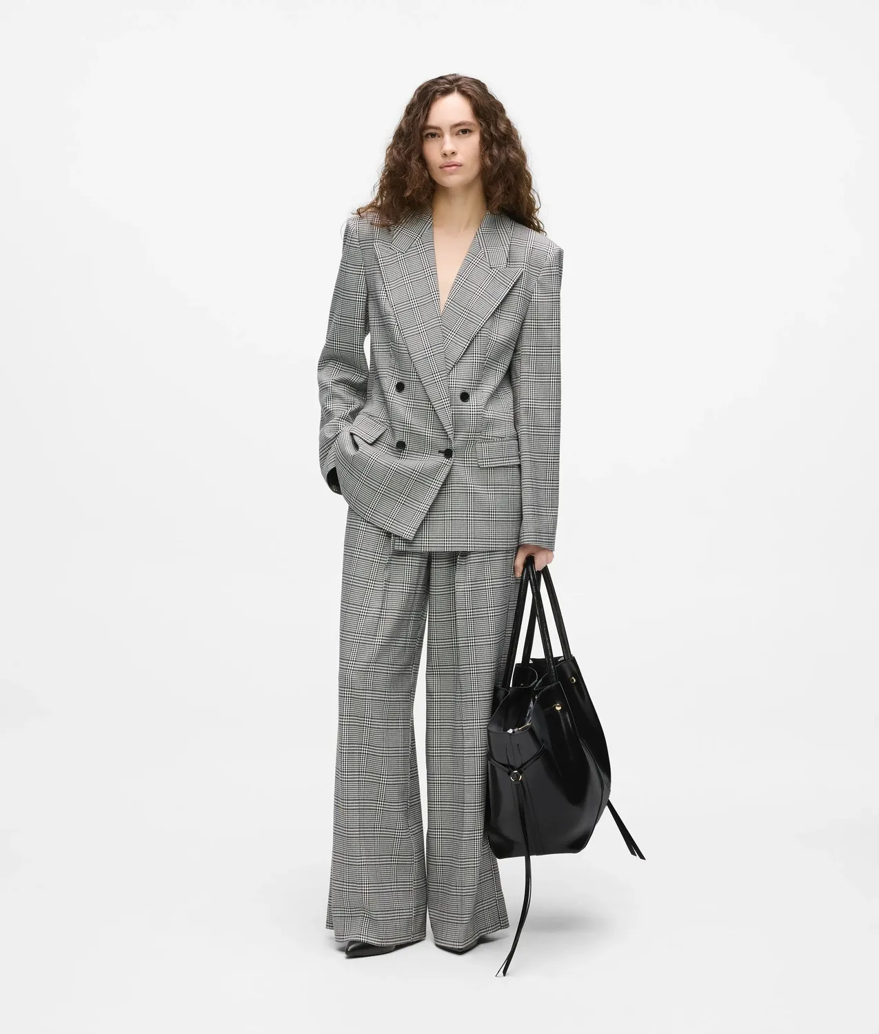 Karl Lagerfeld Structured Checked Blazer kariert doppelreihig