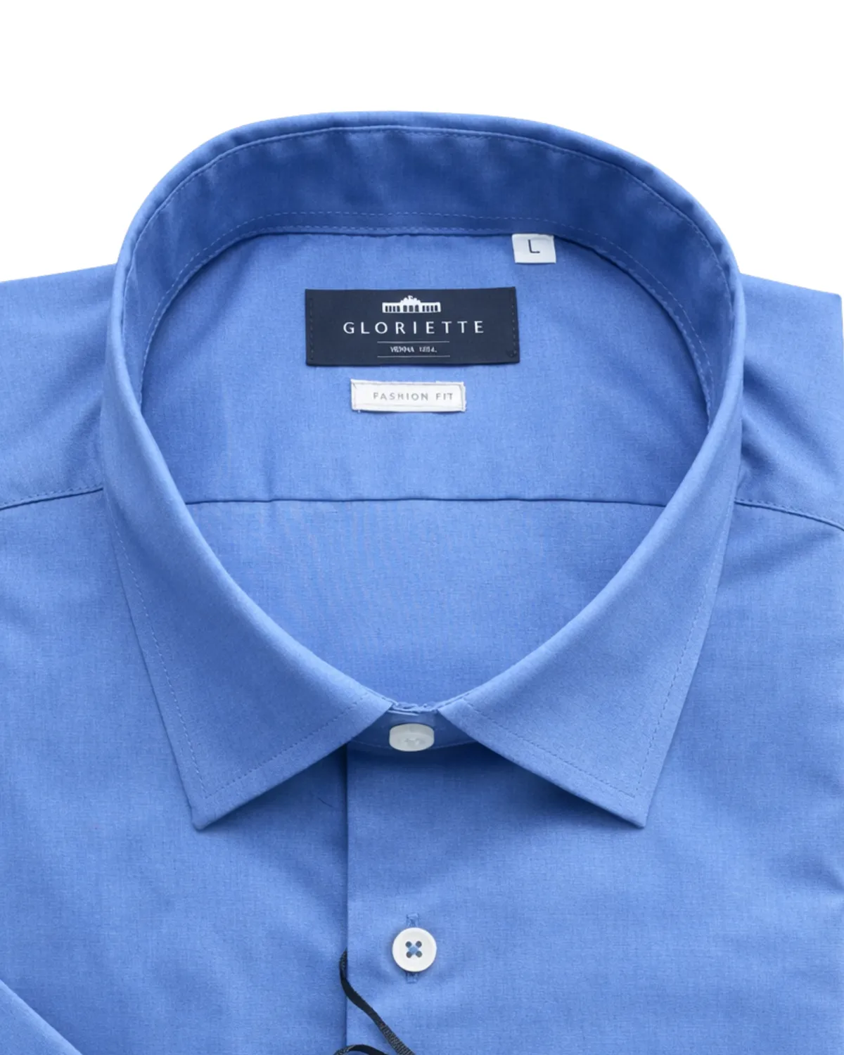 Gloriette Windsor Kurzarmhemd Blau Stretch Fashion Fit