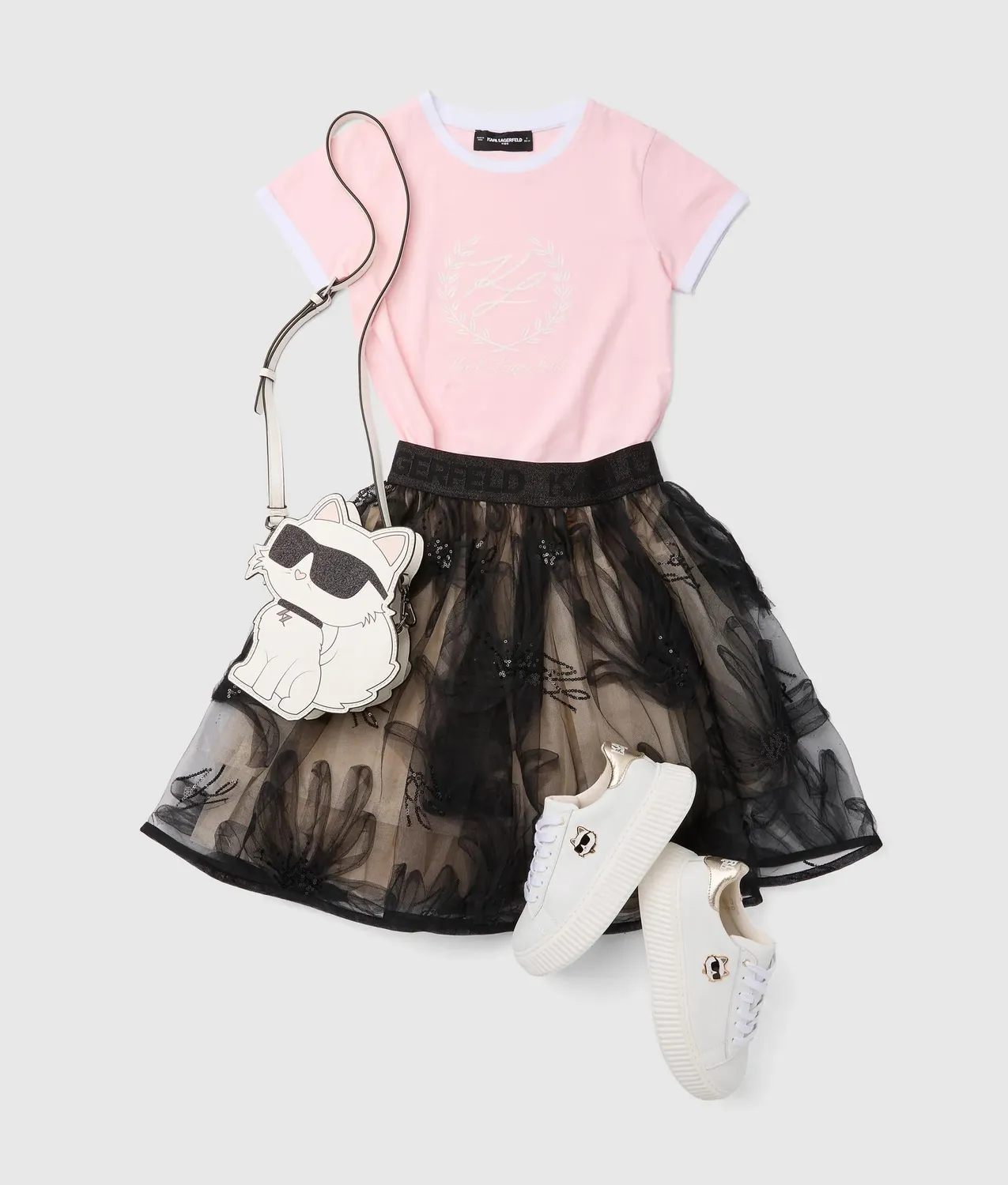 Karl Lagerfeld Girls Autograph T-Shirt Kinder 2Y-16Y Baumwolle