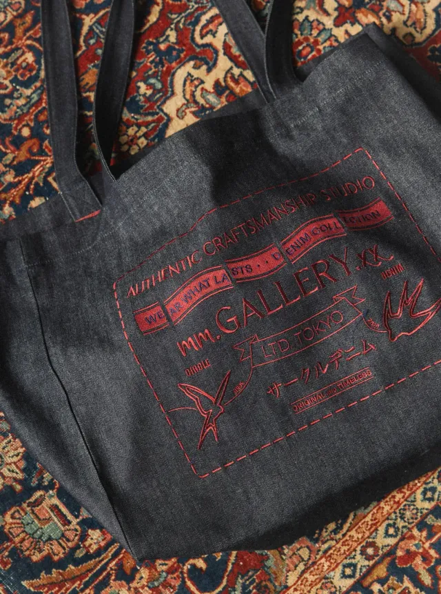 Mos Mosh MMGGallery Circle Denim Tote Bag Indigo
