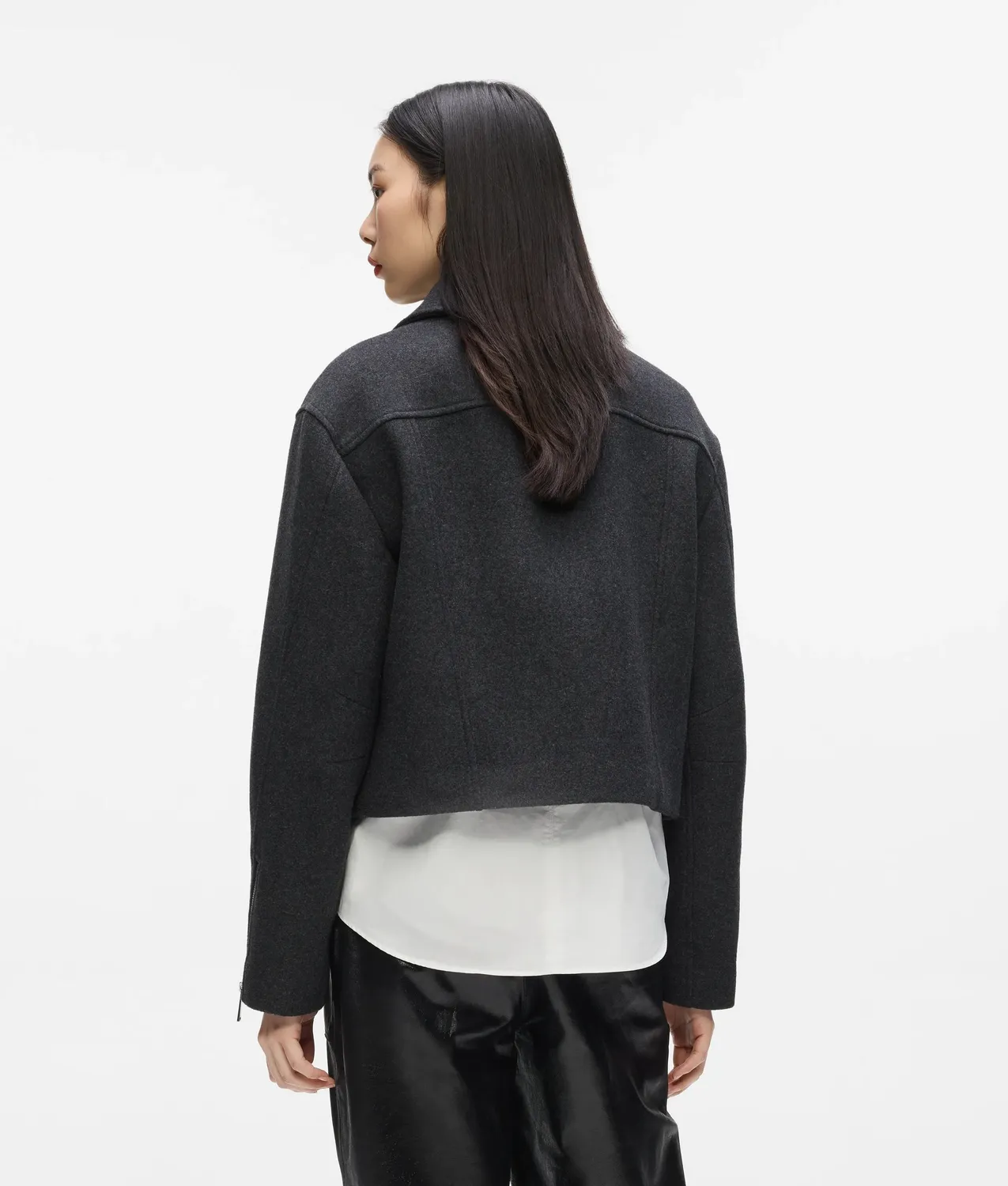 Karl Lagerfeld Bikerjacke Wollmix Damen Reiverschlüssen