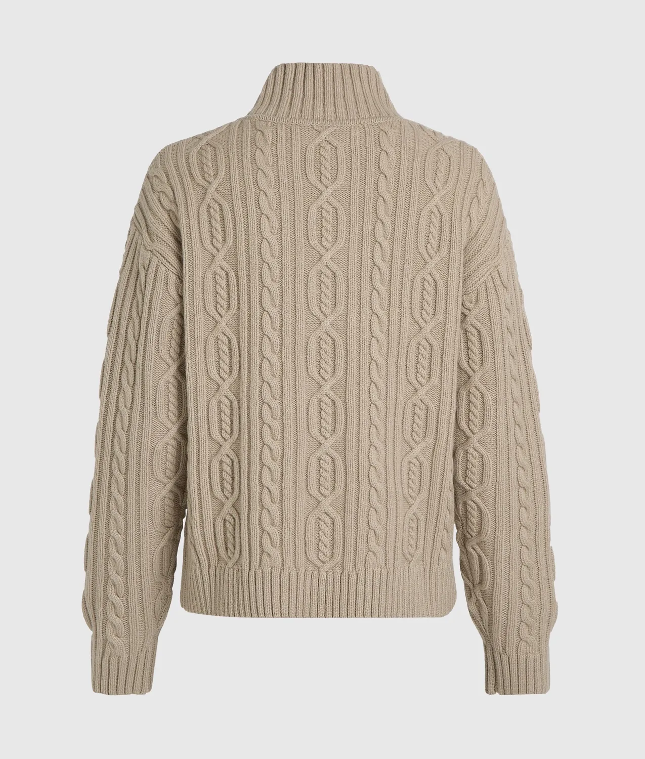 Karl Lagerfeld Ikon Cable Knit Polo Pullover Wolle