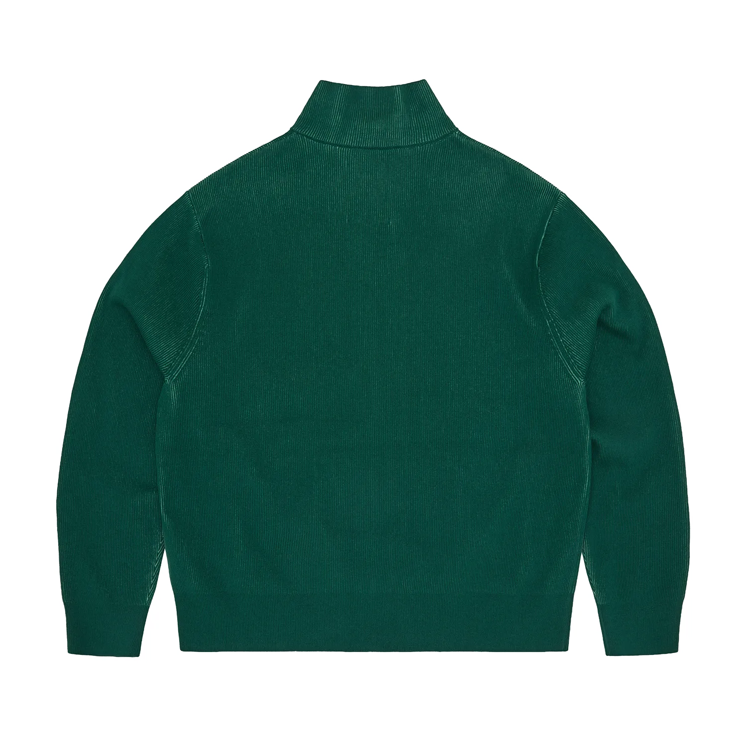 Corteiz 2 Tone Ribbed Knit Zip Up Strickjacke Grün