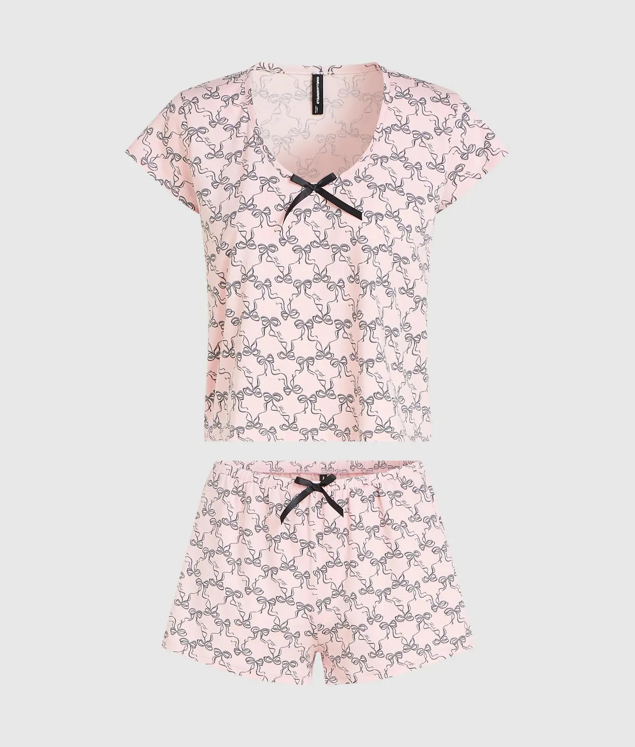 Karl Lagerfeld Signature Bow Pyjama Set Bio-Baumwolle