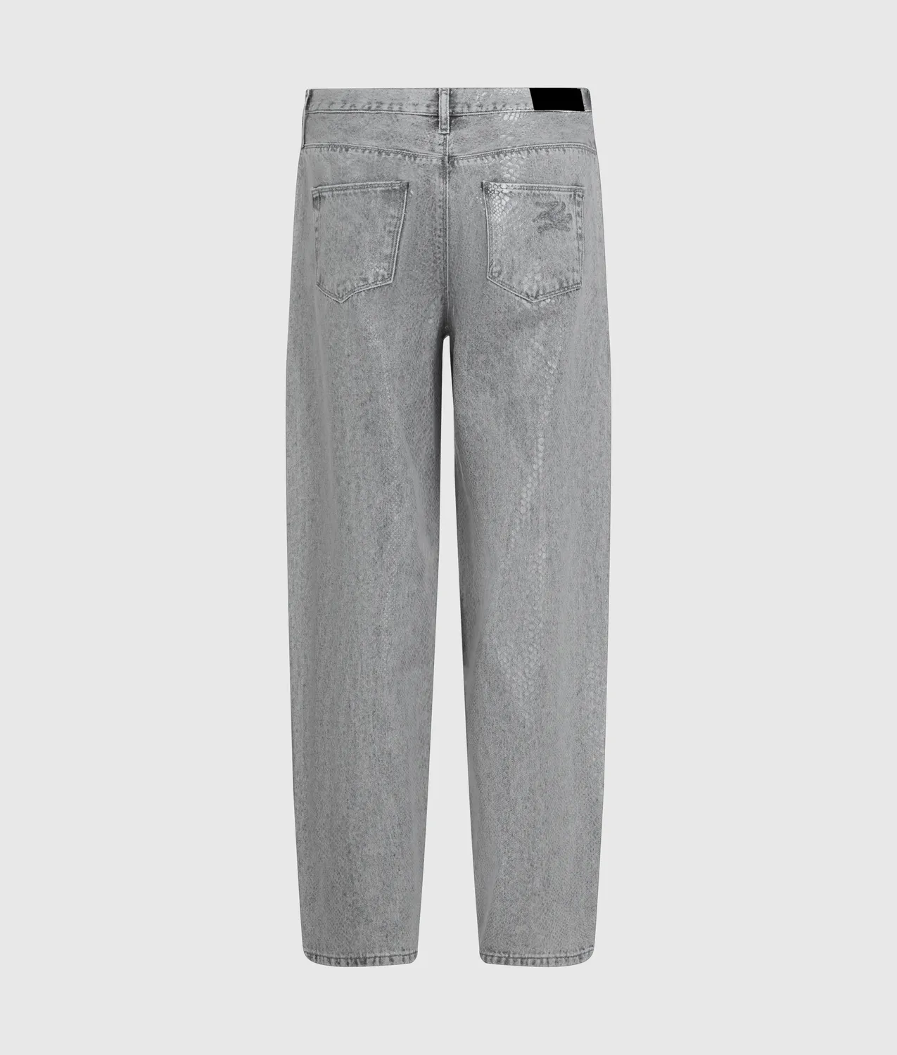 Karl Lagerfeld Barrel-Leg Jeans Coated Python 24-30