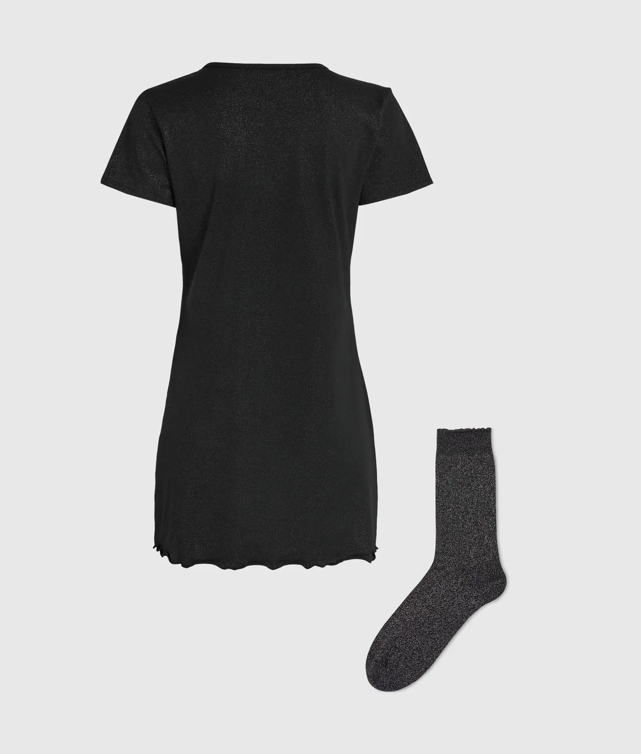 Karl Lagerfeld Ikon Glitzer Nachthemd mit Socken Set Choupette