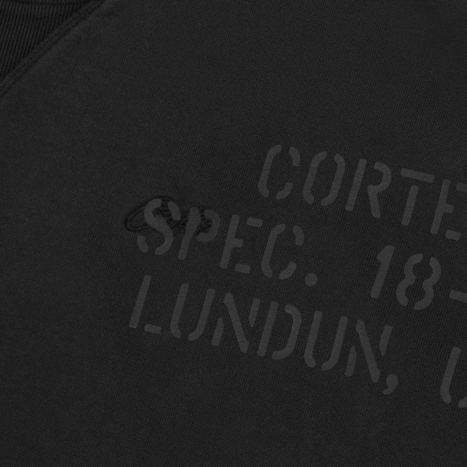 Corteiz HMP Stencil Sweatshirt Schwarz Baumwolle