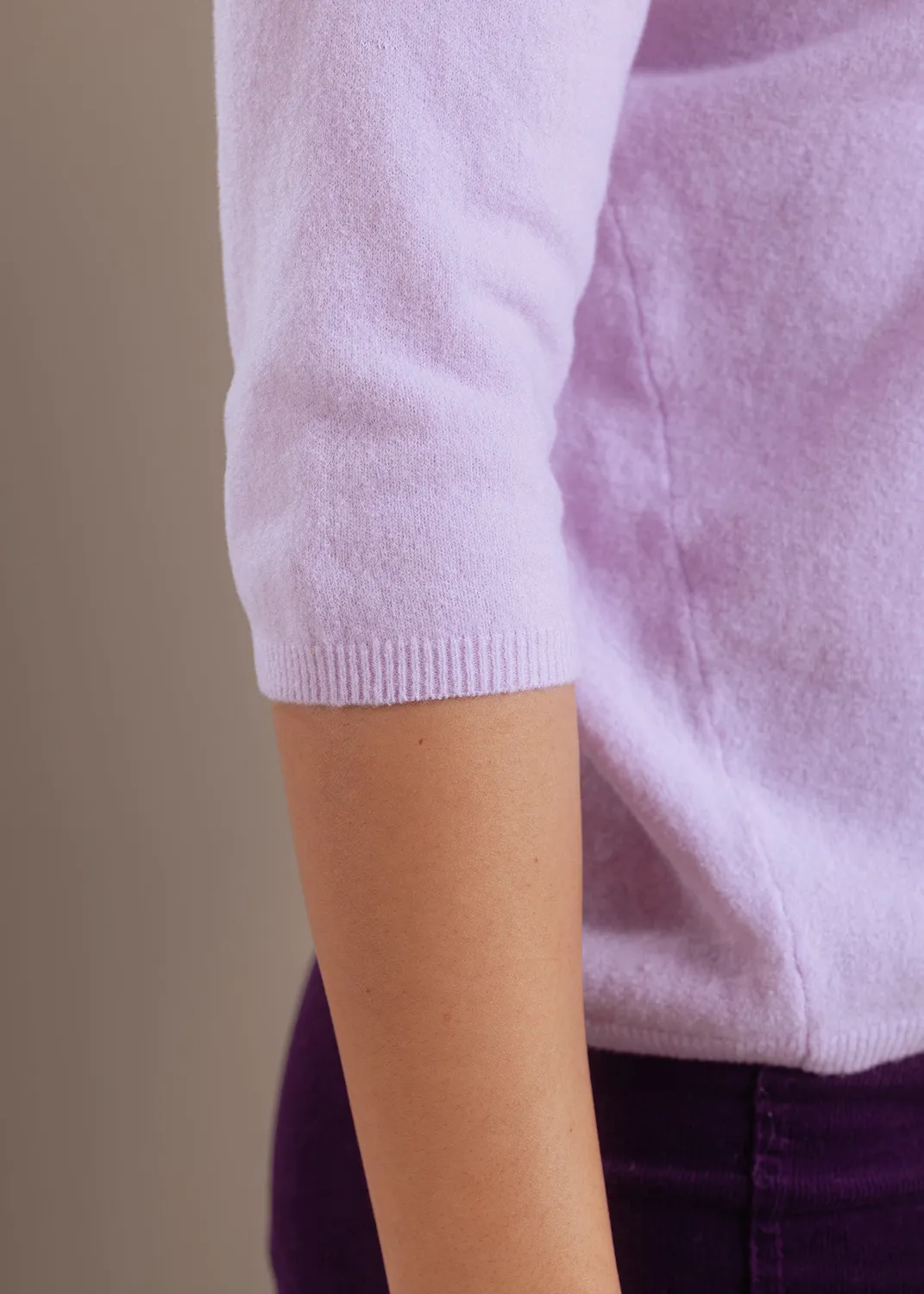Senatex Feinstrickpullover Merino-Mix Pullover Lilac V