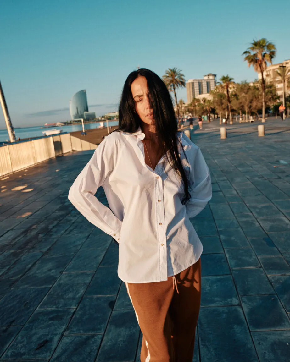 Mos Mosh MMH Master Base Shirt White oversized
