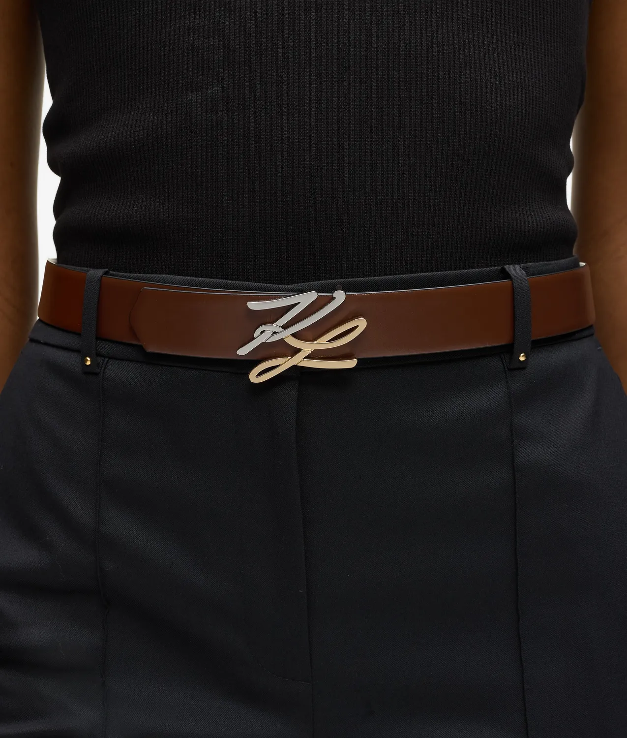 Karl Lagerfeld K/Autograph Wendegürtel Leder Wende