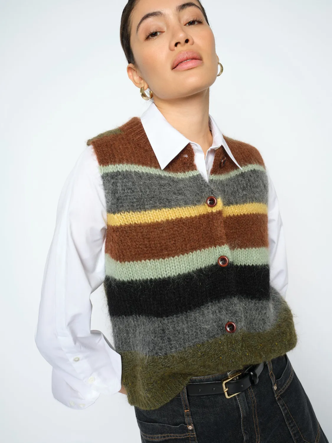 Mos Mosh MMEsti Strickweste Rosin gestreift XS-XL