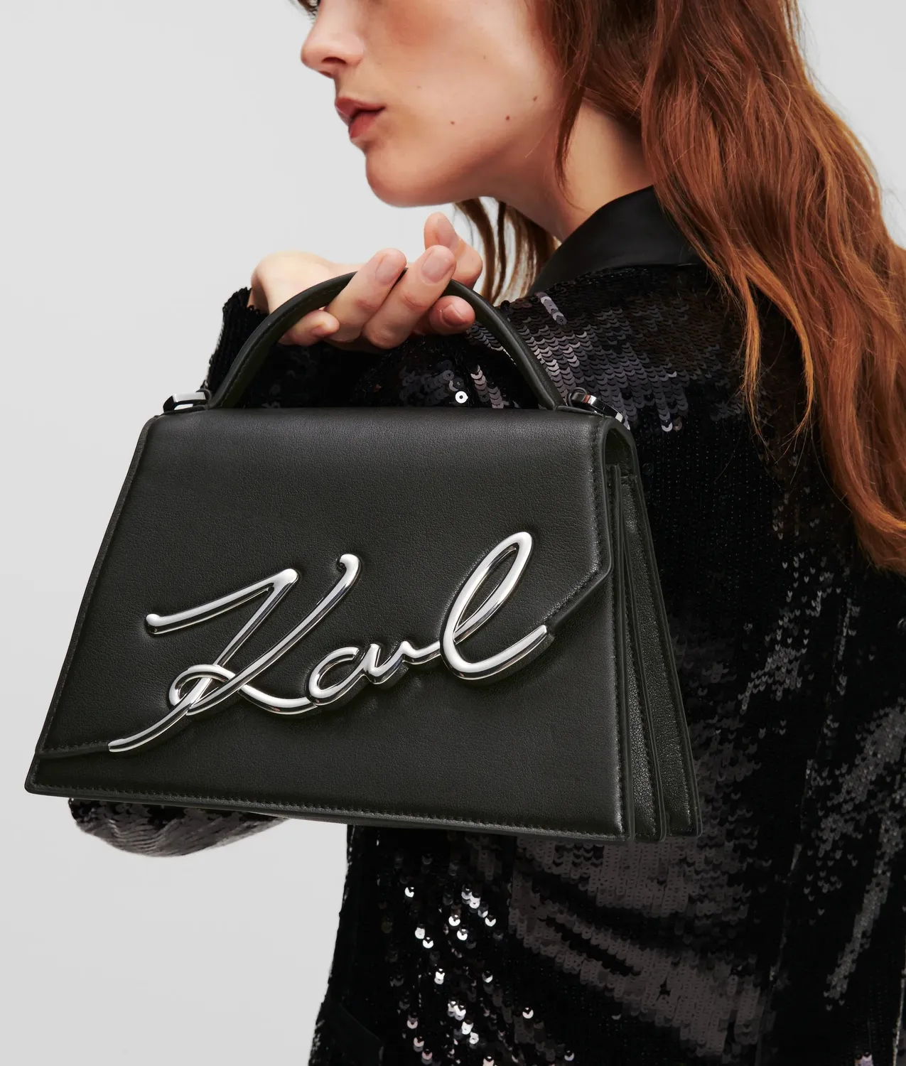 Karl Lagerfeld K/Signature medium Crossbody Trapez Kette