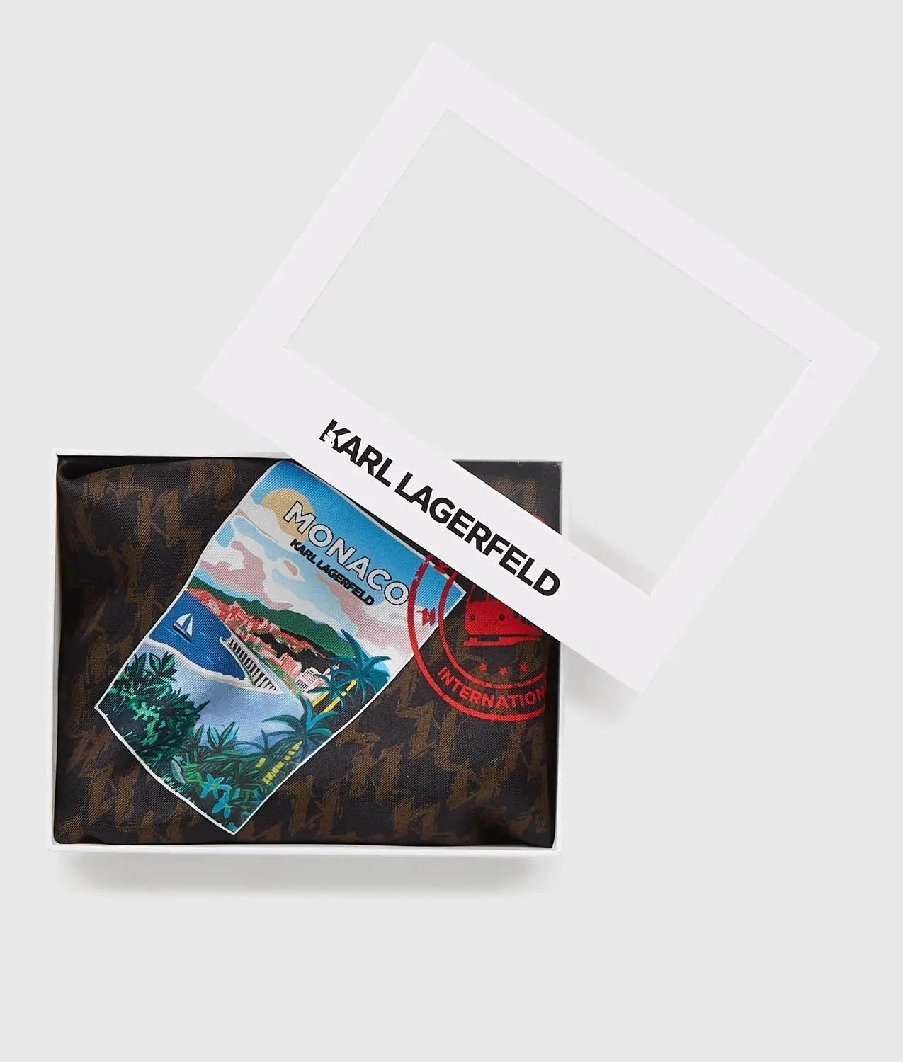 Karl Lagerfeld Ikon Monogram Seidenschal One Size