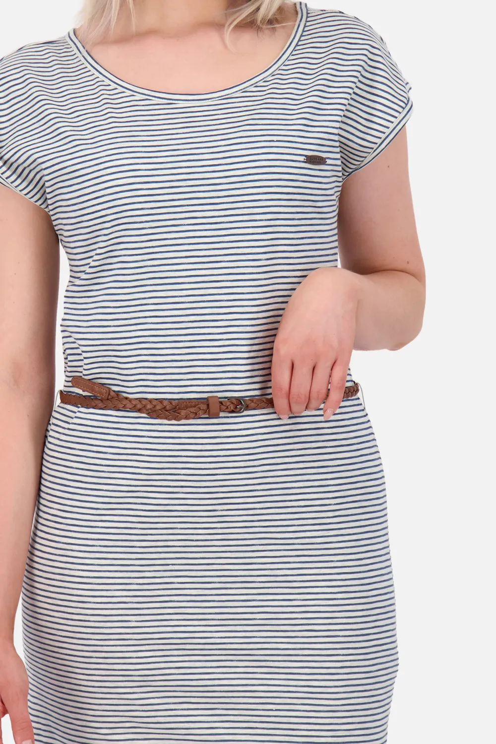 Alife & Kickin ElliAK Z Shirtkleid Grau gestreift kurz