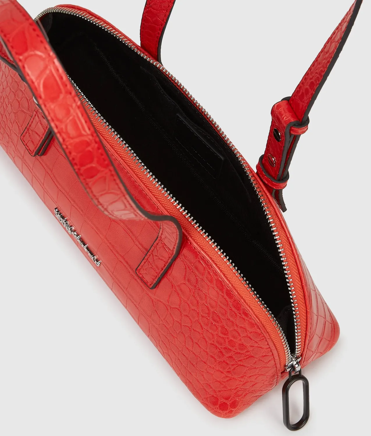 Karl Lagerfeld Croco Schultertasche Umhängetasche Kroko-Optik
