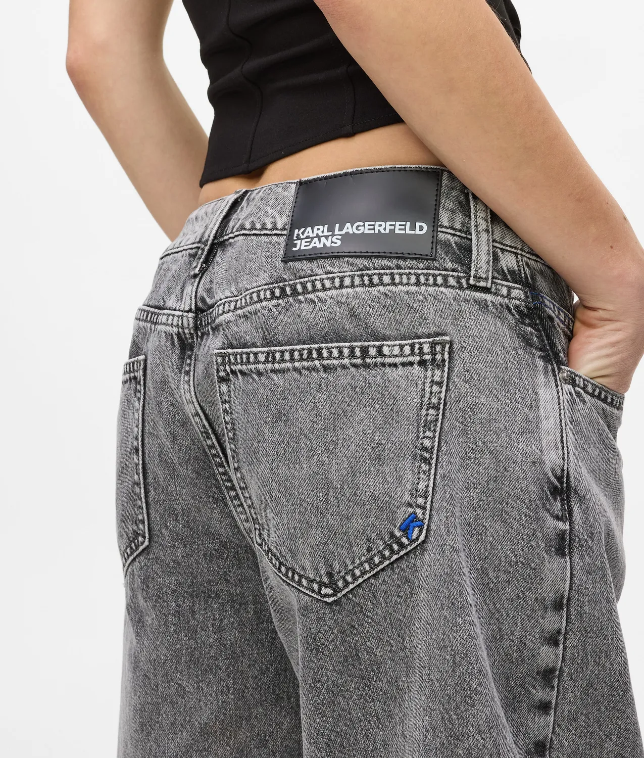 Karl Lagerfeld KL Jeans Mid-rise Barrel-Leg Jeans