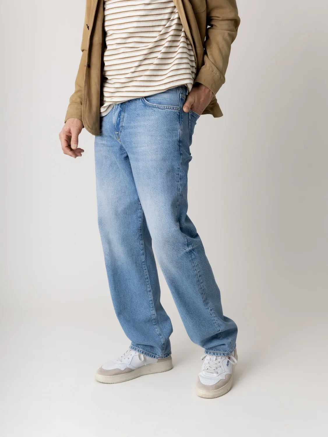 Mos Mosh MMGSteve Retro Wide Jeans Hellblau