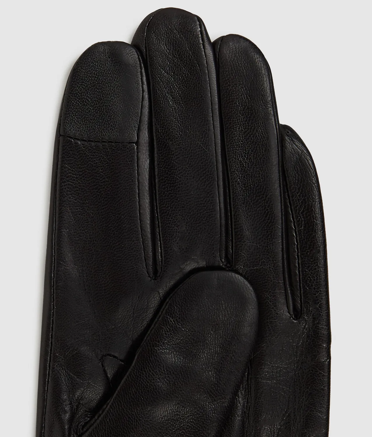 Karl Lagerfeld Ikon Leder-Handschuhe schwarz S-L