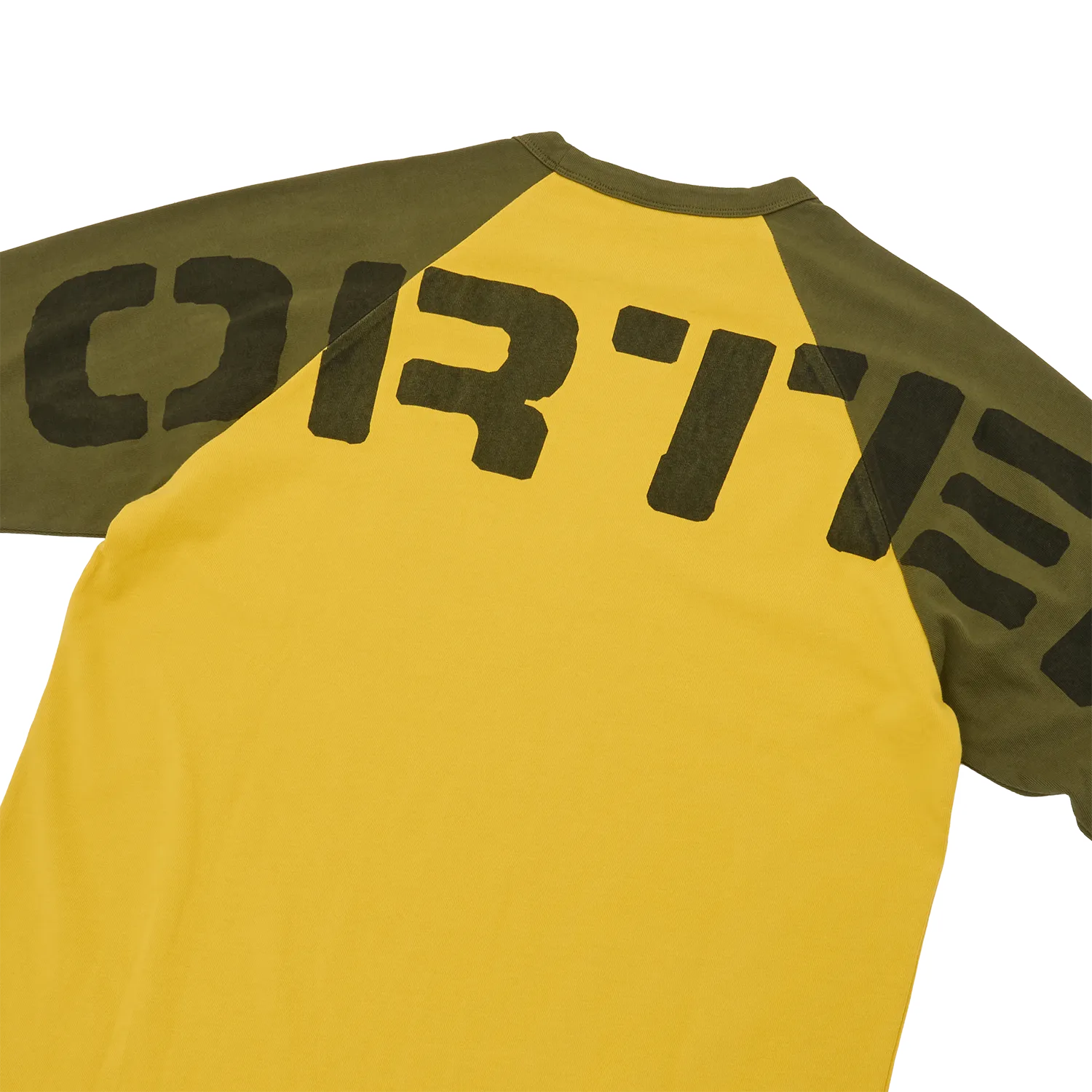 Corteiz Stencil Raglan Longsleeve Gold Olive 310g