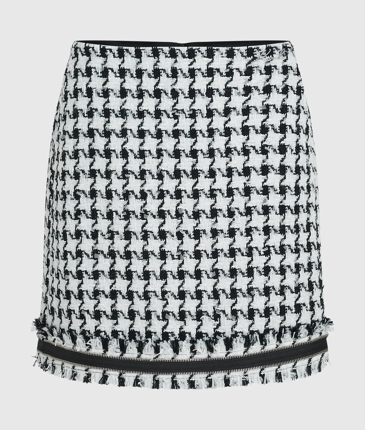 Karl Lagerfeld Houndstooth Bouclé Minirock Damen Hahnentritt