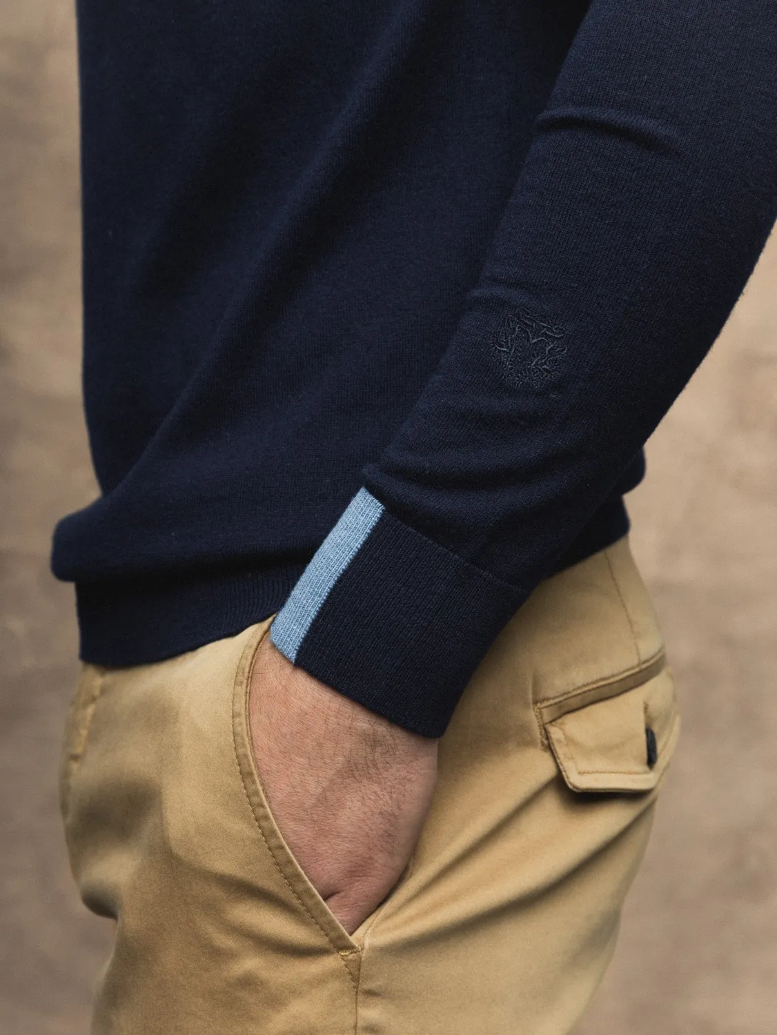 Mos Mosh Adam Soft Knit Pullover Hellblau
