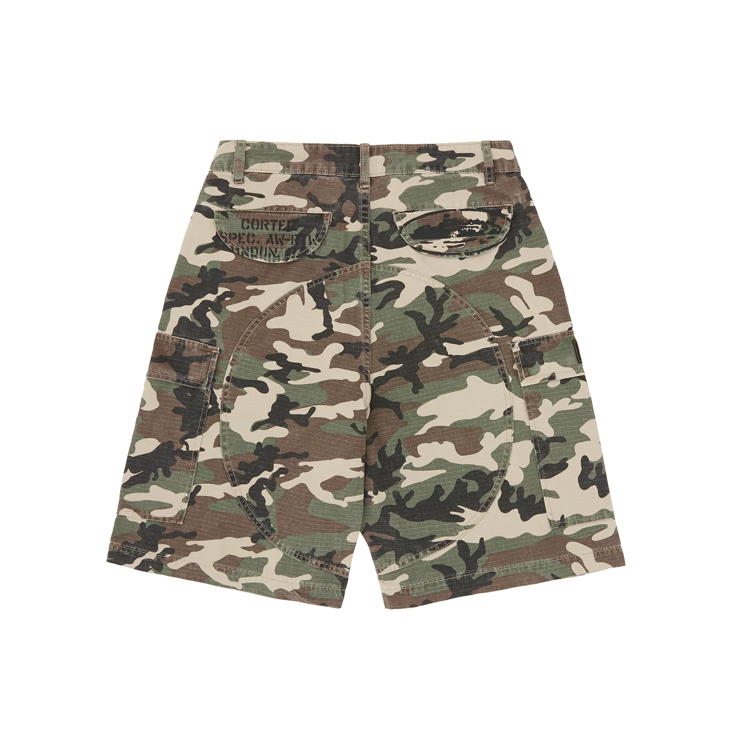 Corteiz Guerillaz Cargo Short Camo Ripstop Baumwolle