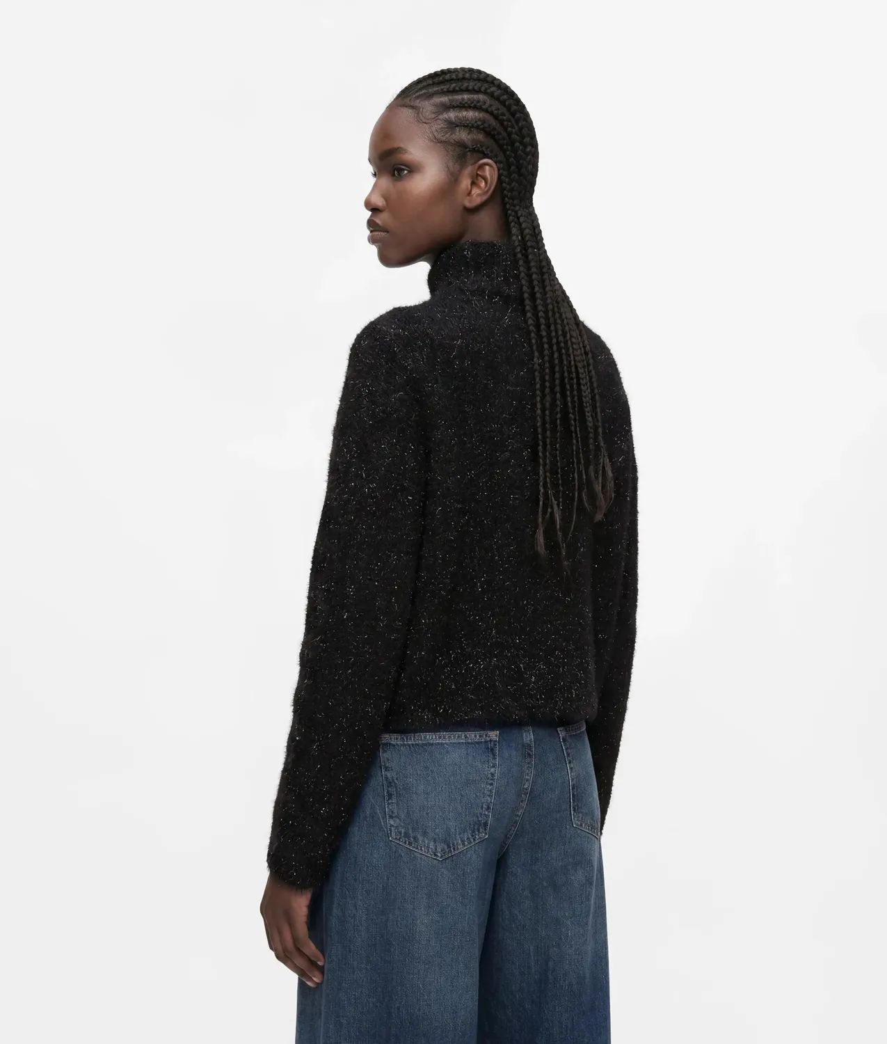 Karl Lagerfeld Fluffy Half-Zip Pullover Kuschel Relaxed
