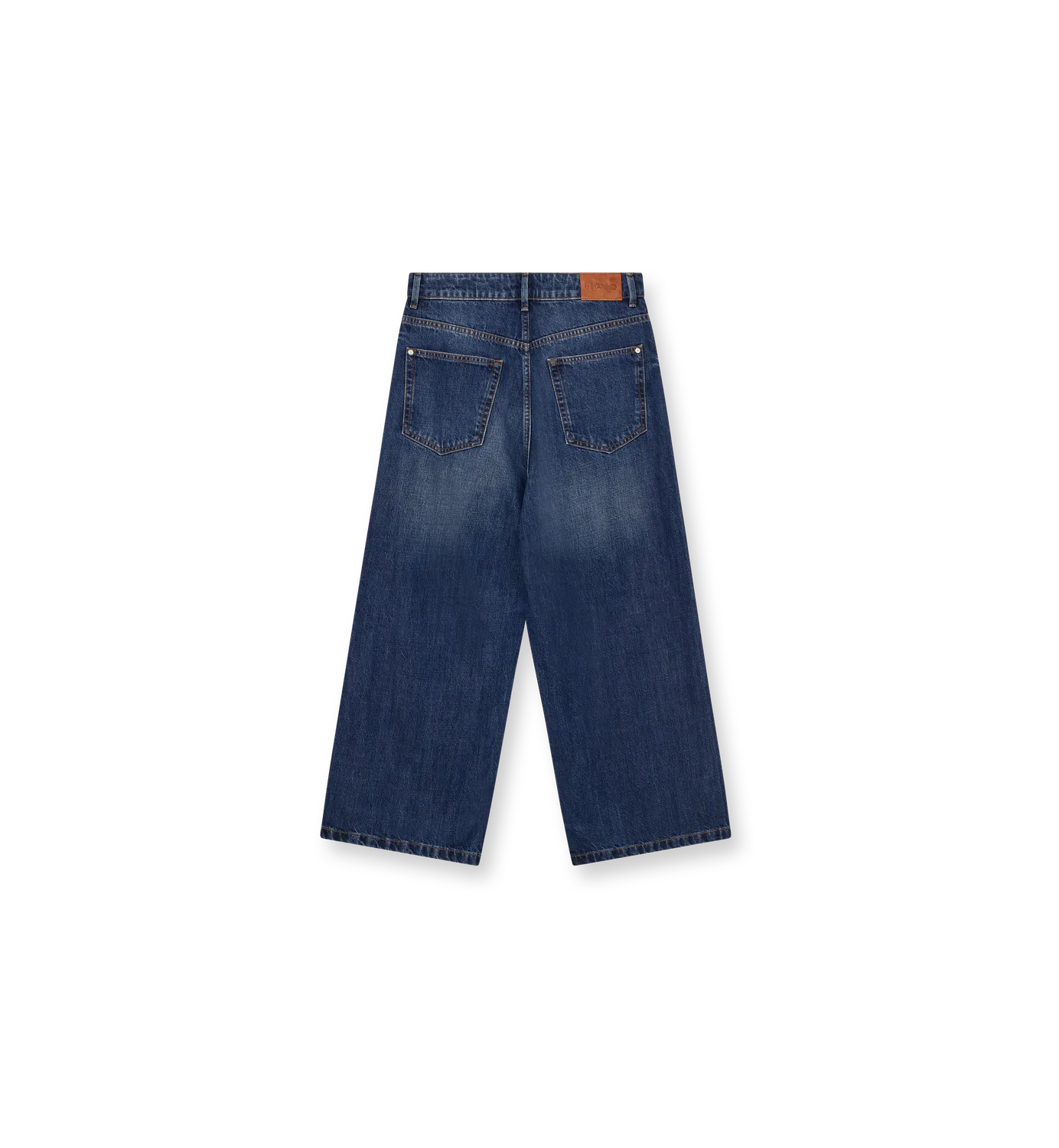 Mos Mosh MMHHaven Pleat Jeans Dunkelblau Cropped