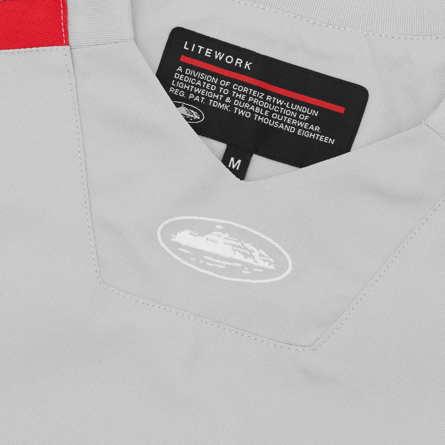 Corteiz Rossa Windbreaker Windjacke Grau Nylon