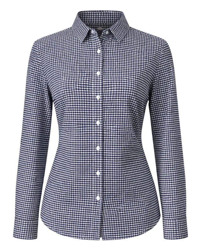 Gloriette Trachtenbluse Marine Vichykaro Karo