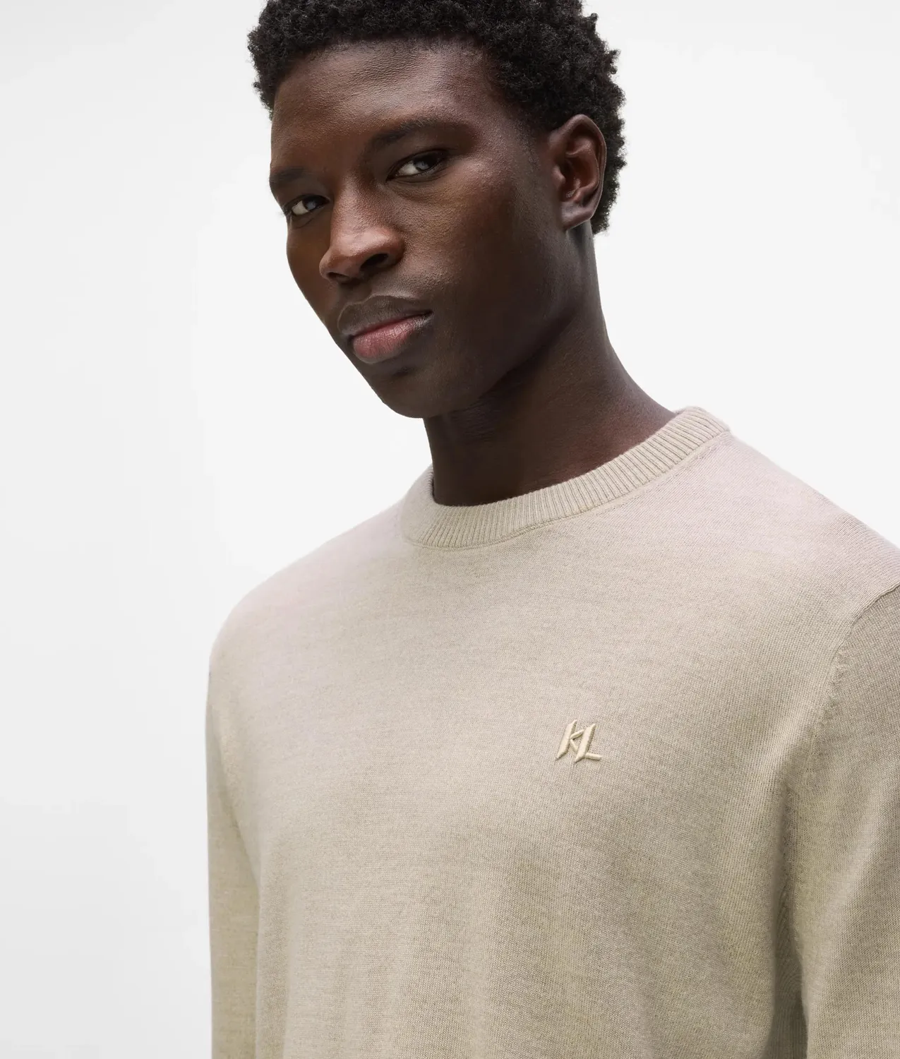 Karl Lagerfeld Merino Pullover Rundhals reine Merinowolle