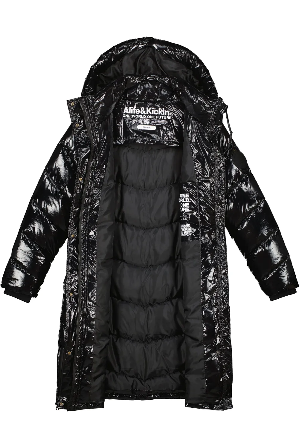 Alife & Kickin LolaniAK A Puffer Parka schwarz lang