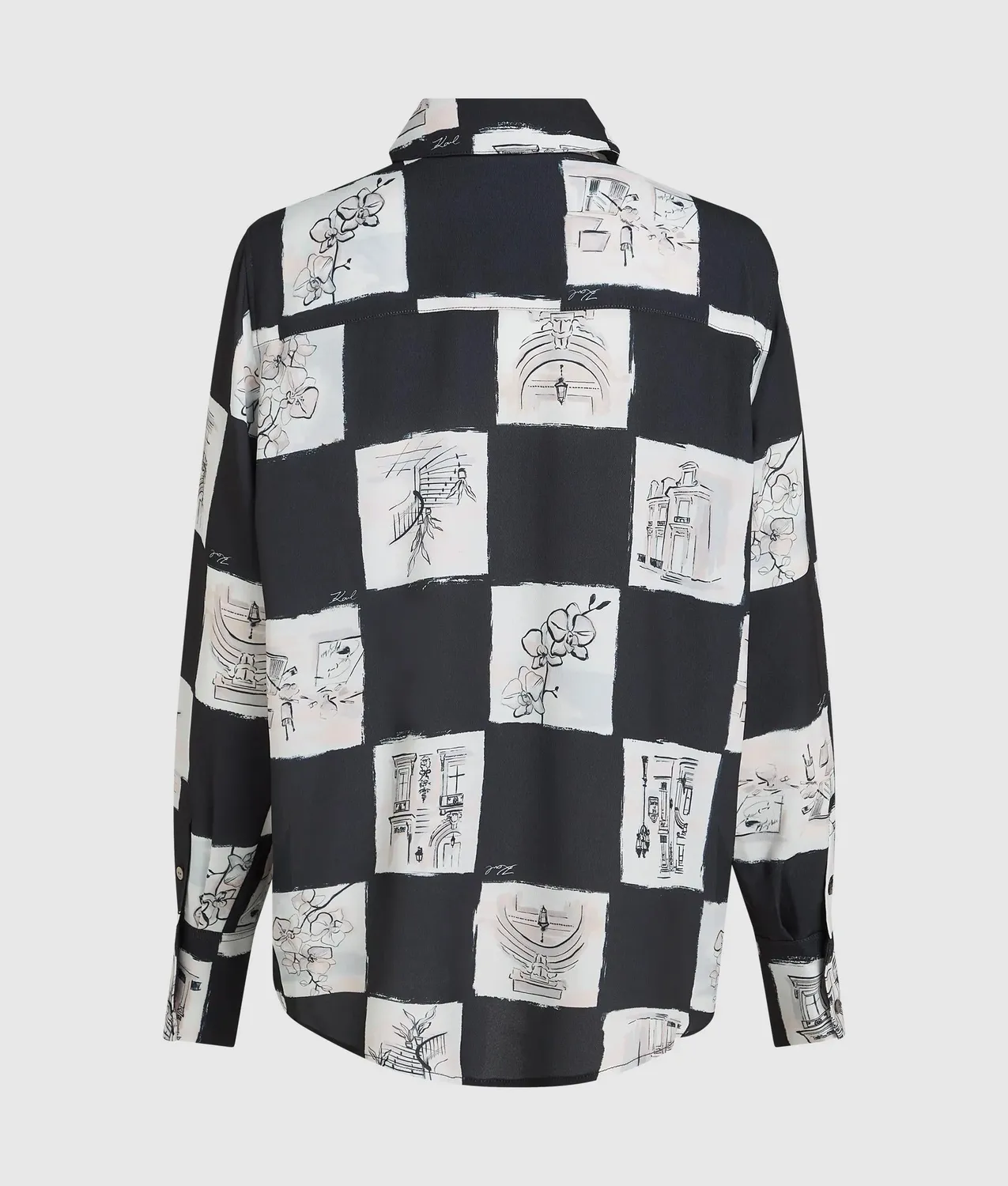 Karl Lagerfeld Bluse Damen Print Knopf