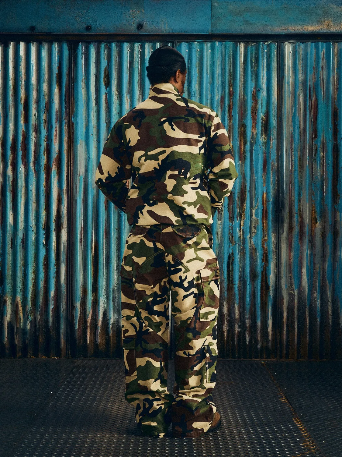 Corteiz Guerillaz Cargo Hose Woodland Camo Ripstop