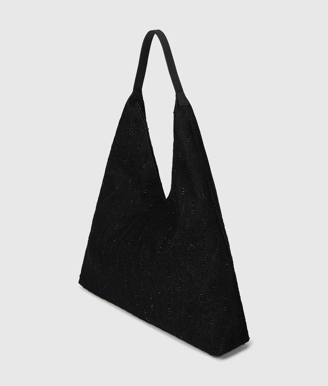 Karl Lagerfeld Pinstripe Denim Shopper Trapeze
